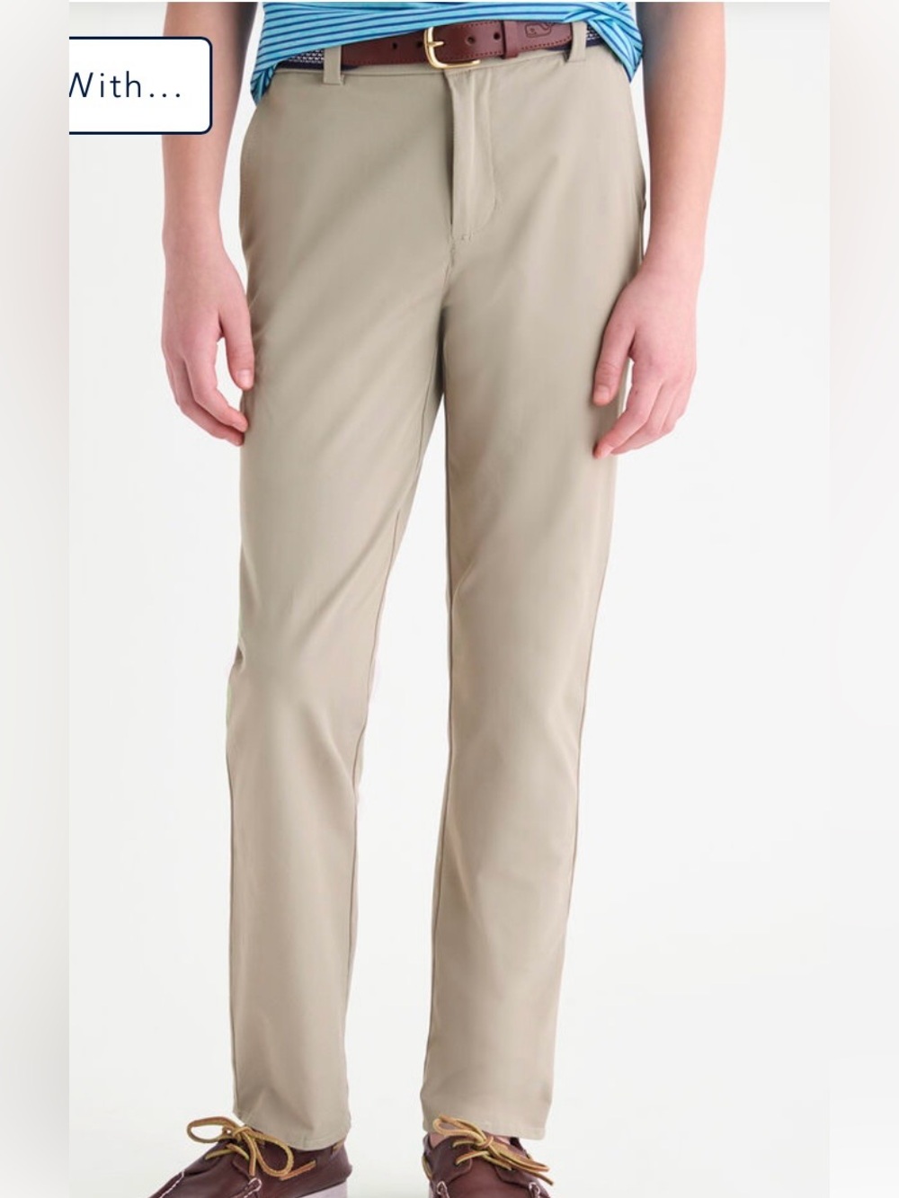 Vineyard Vines Boys' Performance On-The-Go Khaki Pants Size 7